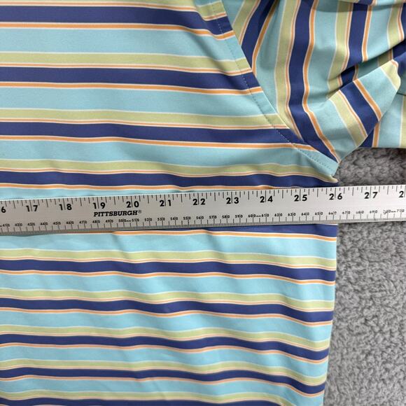 The Peter Millar Summer Comfort Polo Mens Stripped Golf XL - Picture 4 of 12
